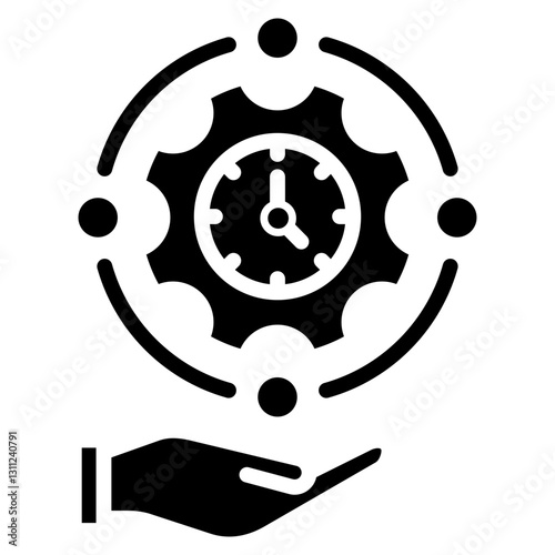 Time Management Glyph Icon