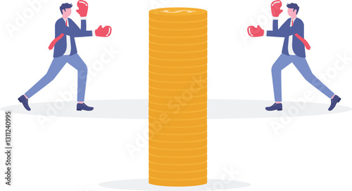 Social media illustration, business concept, web design

