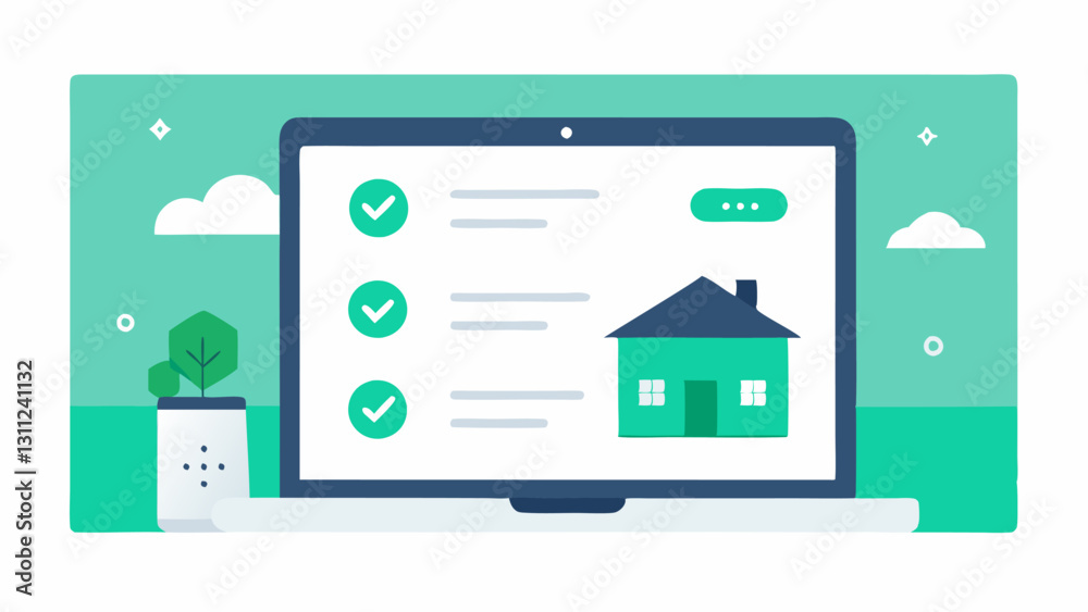 User Interface with House Listings A user interface on a device displaying house listings with blockchain indicators e.g. green ticks showing secure transactions. User Interface with House Listings A user interface on a device displaying house listings with blockchain indicators e.g. green ticks showing secure transactions.