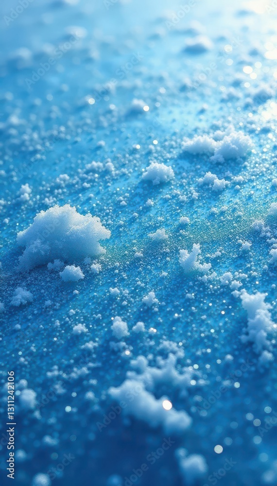 Obraz premium Frosted ice surface, skate & puck marks Blue texture , frozen texture, marks