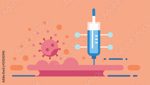 Treatment Phase A graphic of an abstract syringe or vial labeled exosomes gently touching skin with smoothness radiating from the application site to signify enhancement.
