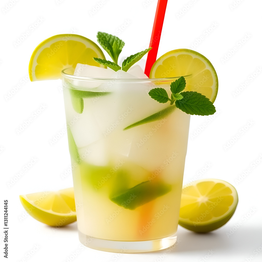 Fototapeta premium mojito cocktail isolated on white