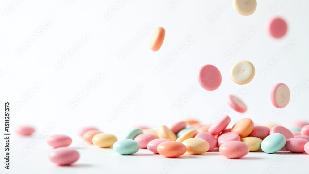 falling candies appear small dots white clear falling candies appear small dots white clear