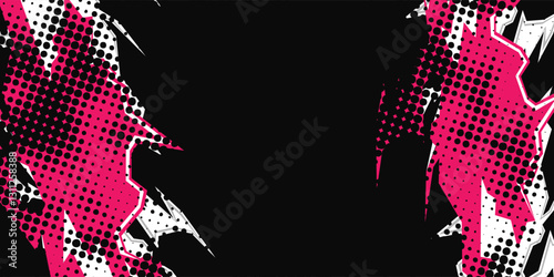 Car decal livery wrap banner abstract stripe sporty. vector