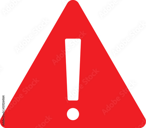 Red warning sign. Warning sign vector design.