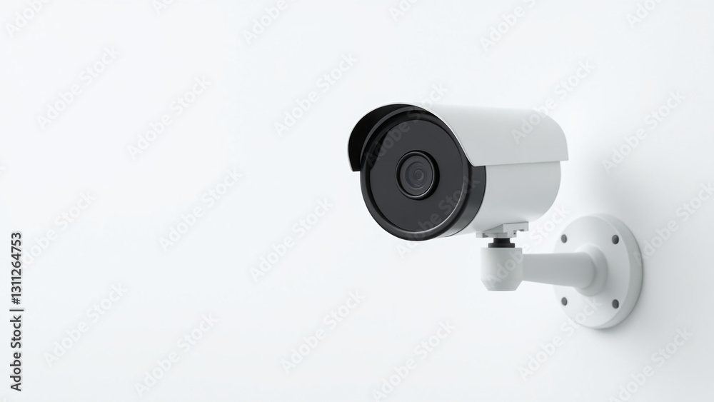 security camera isolated white surface optimal viewing monitoring security camera isolated white surface optimal viewing monitoring