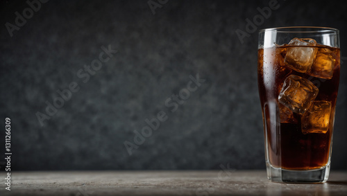 Cool off with a refreshing glass of iced cola background