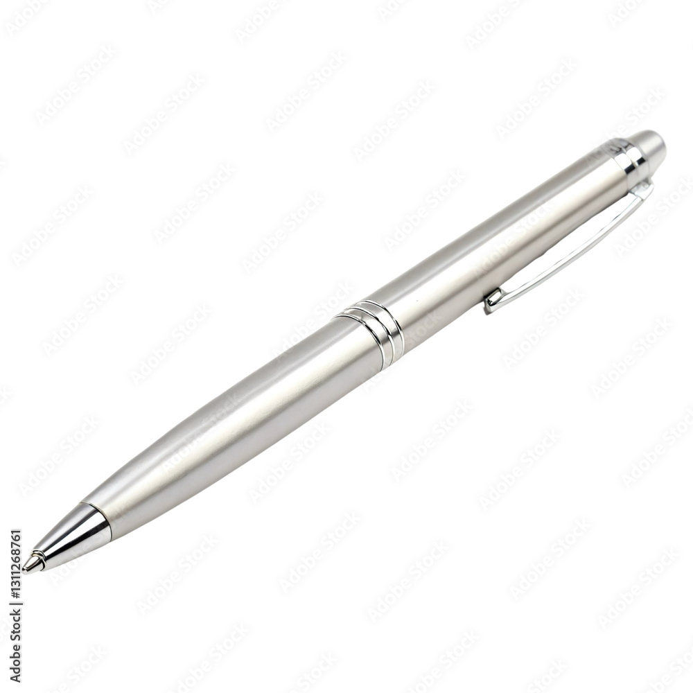 Silver pen isolated on a transparent background Silver pen isolated on a transparent background