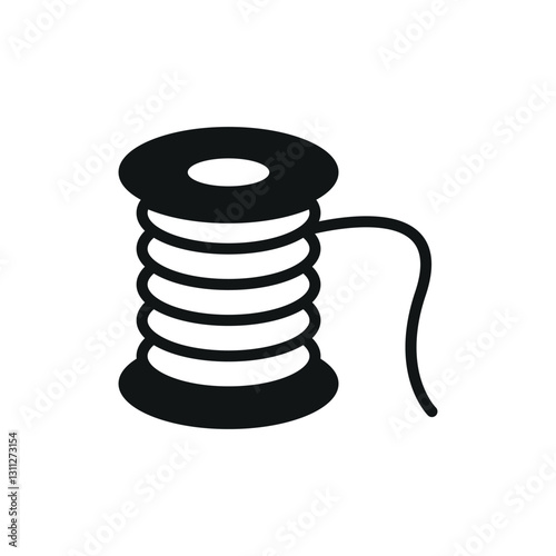 Needle and thread tailor and fashion icon symbolizes precision and creativity, perfect for sewing, embroidery, dressmaking, and textile design.