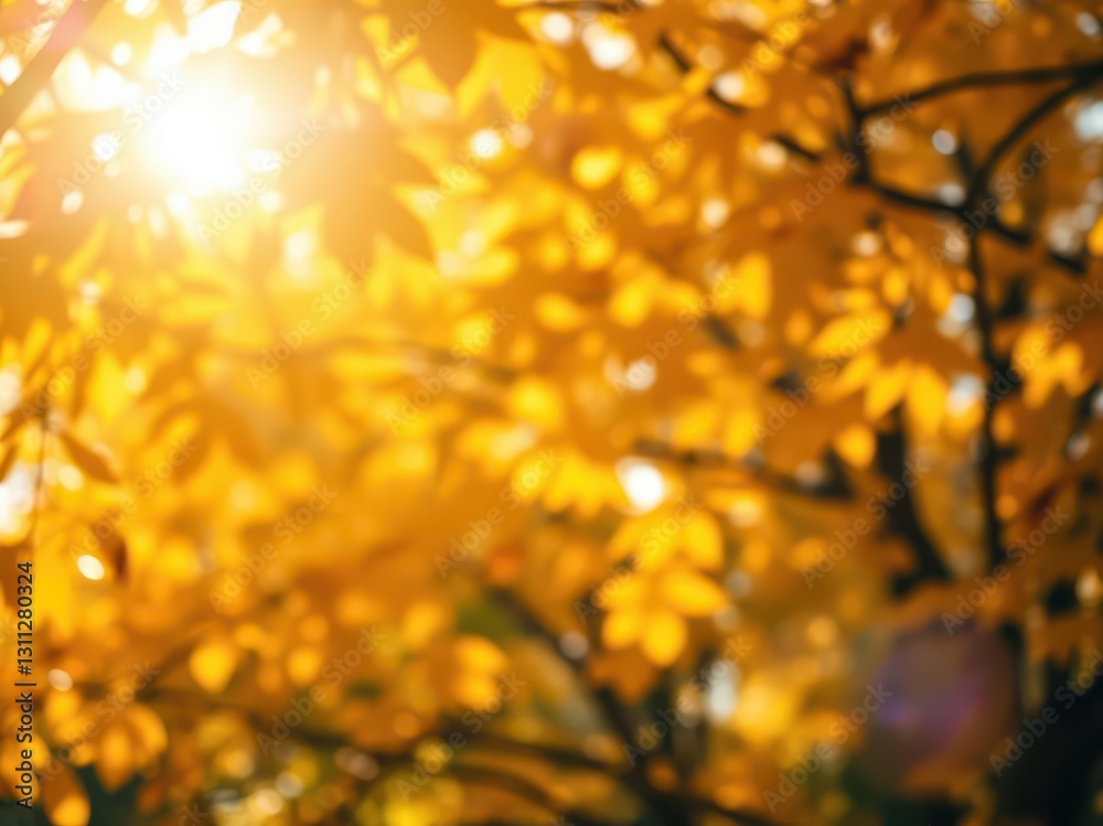 Autumn Leaves Background Bokeh Effect Autumn Leaves Background Bokeh Effect