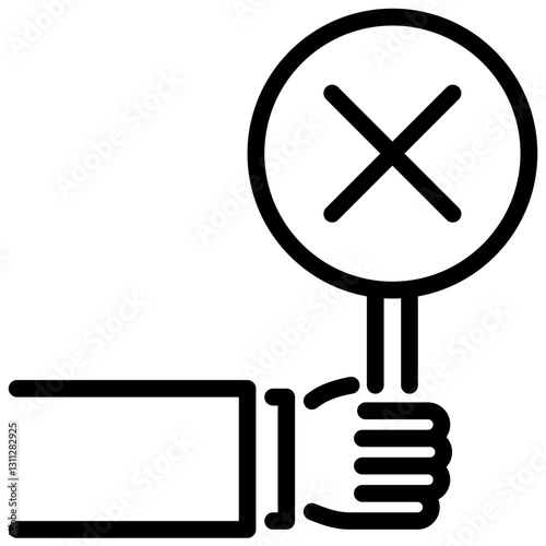 disapprove vector outline icon