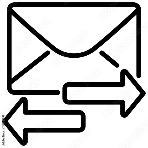 emailing vector outline icon