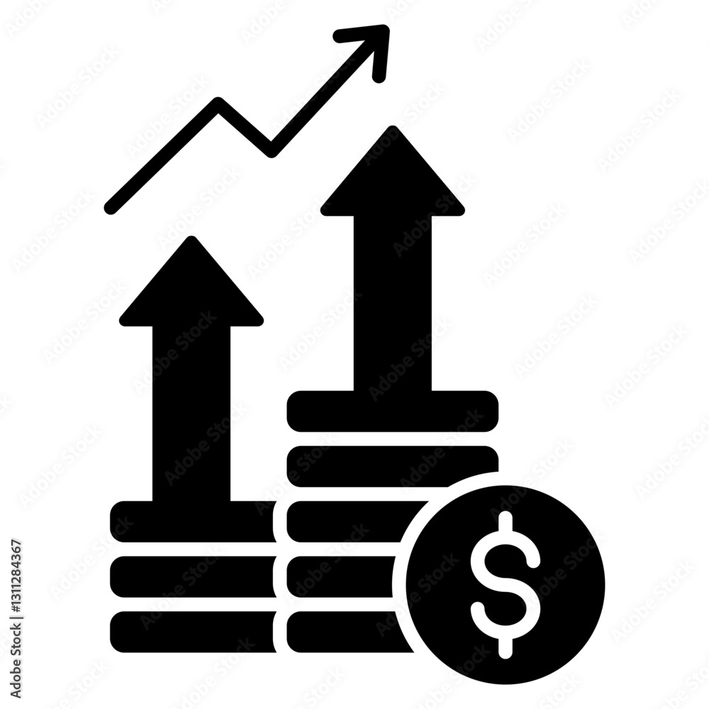 Investment Glyph Icon Investment Glyph Icon