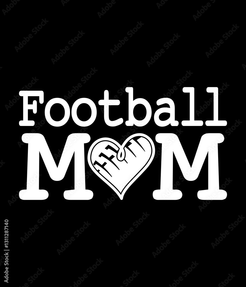 Football mom - Custom Printable Design Cut File for Cricut and Silhouette – Instant Download for DIY Projects