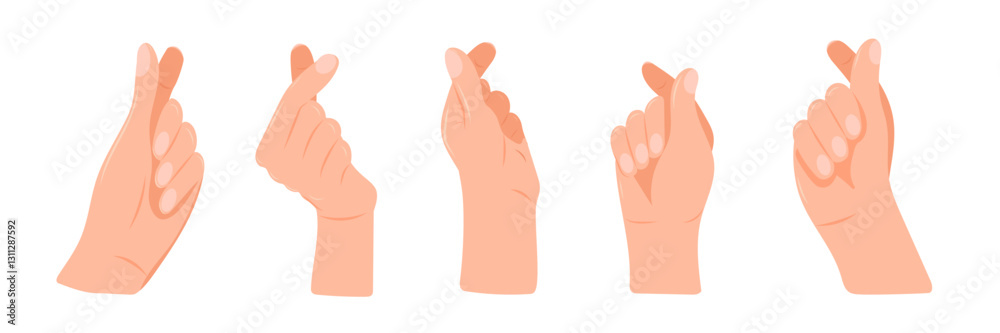 Hands showing heart symbol with fingers set. Korean heart finger gesture set. Heart finger symbol, popular Korean heart shaped gesture to express love and affection. Vector. Hands showing heart symbol with fingers set. Korean heart finger gesture set. Heart finger symbol, popular Korean heart shaped gesture to express love and affection. Vector.