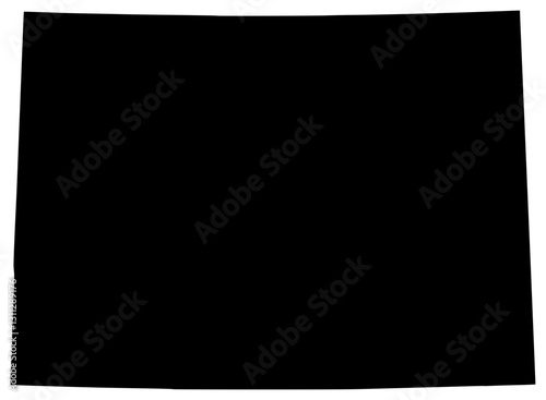 Colorado state silhouette map in black color