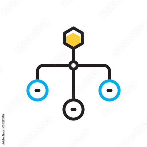 Multi color icon for hierarchical structure