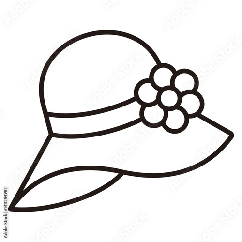 Sun Hat Outline Icon