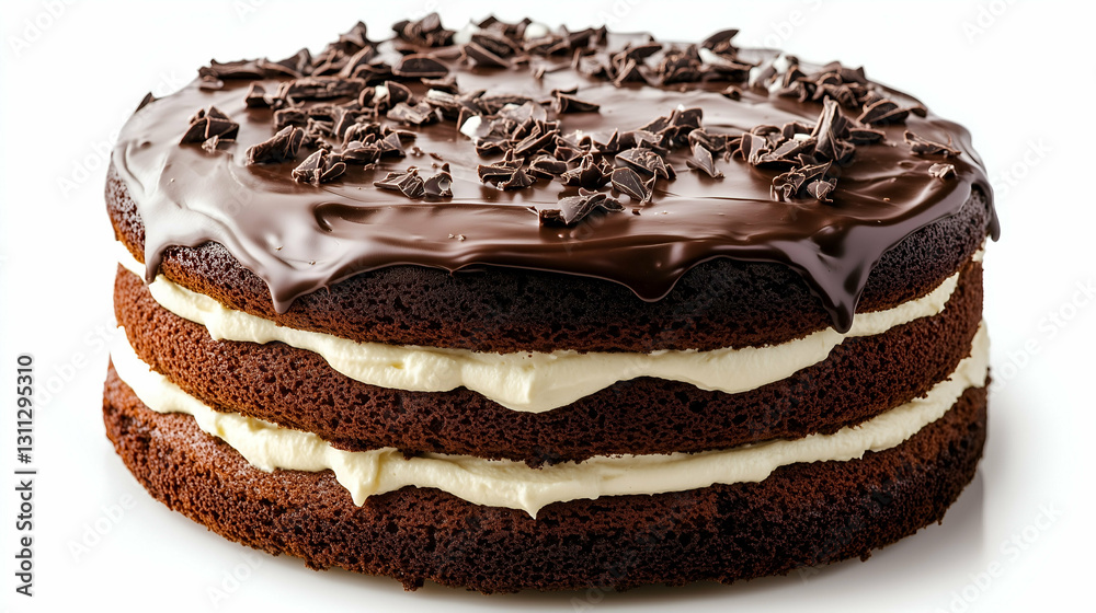 Chocolate cake with cream filling