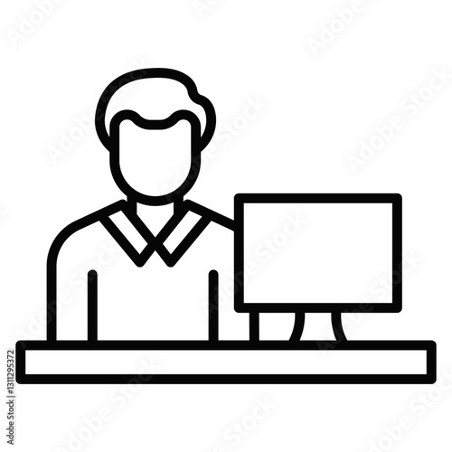 Clerk Male Icon