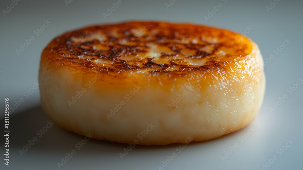 Pan-seared cheese with golden crust
