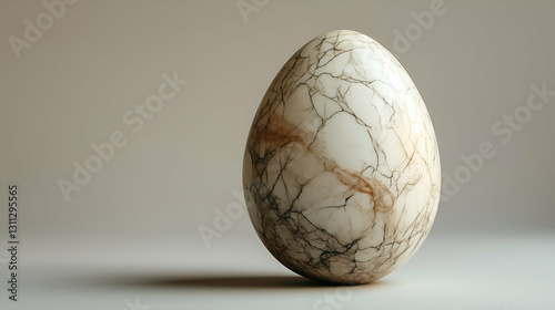 Obraz na płótnie Marbled egg with intricate patterns w salonie