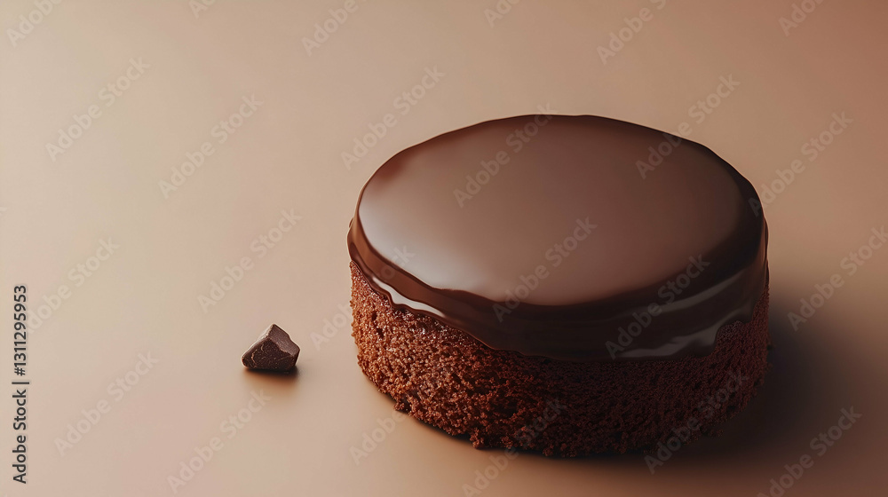 Chocolate cake with mirror glaze