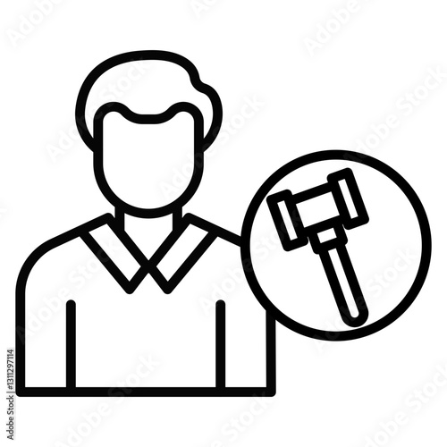 Public Defender Male Icon