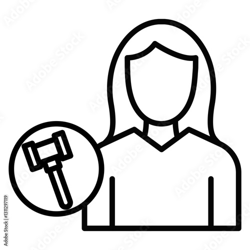 Public Defender Female Icon