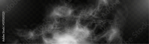 Realistic smoke effect, transparent fog overlay, wispy vapor texture, soft mist background, swirling haze.