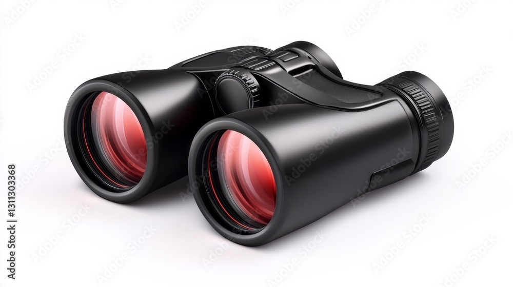 High-quality binoculars for storm watching isolated on a white background. Generative AI High-quality binoculars for storm watching isolated on a white background. Generative AI