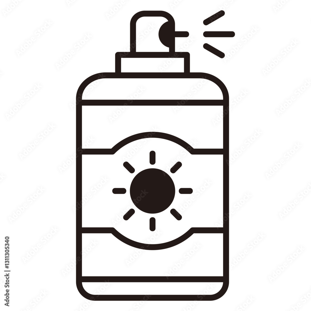 Sunscreen Spray Glyph Icon Sunscreen Spray Glyph Icon