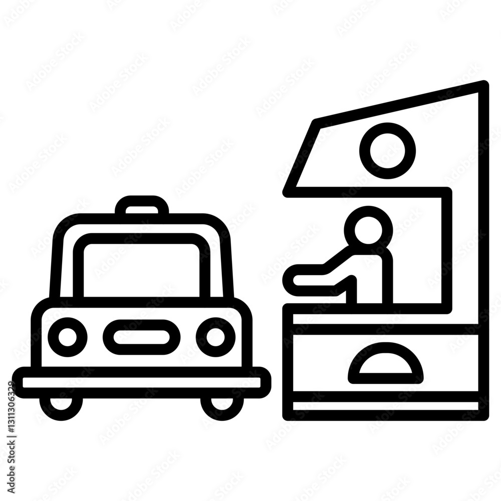 Fototapeta premium Drive Thru Icon