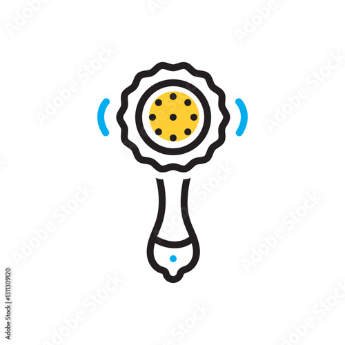 Multi color icon for rattle