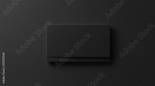 A professional business card mockup with embossed silver details