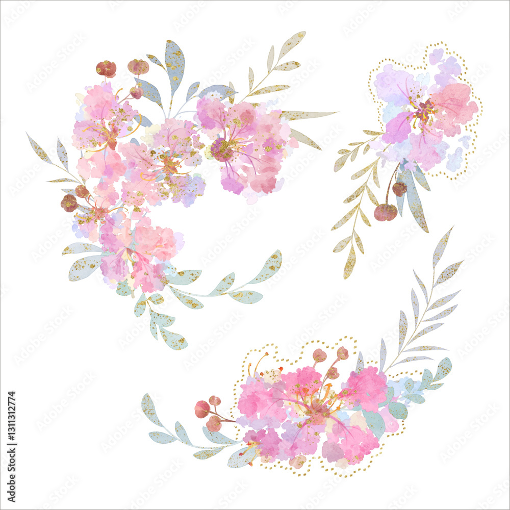 Fototapeta premium floral background with flowers