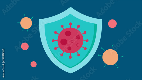 UV Protection An illustration demonstrating nanoparticles forming a protective shield over the skin defending against environmental damage to maintain a smooth surface.