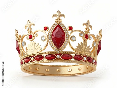 golden crown isolated on white background