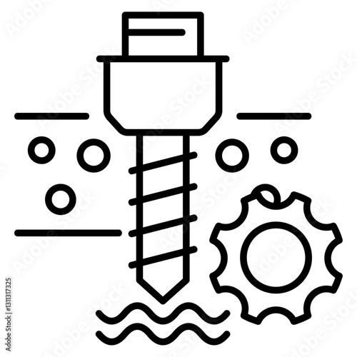 Geotechnical Outline Icon