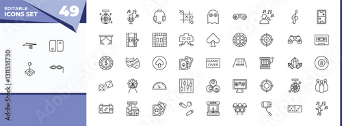 outline icons set - concept. vector icons included , and
