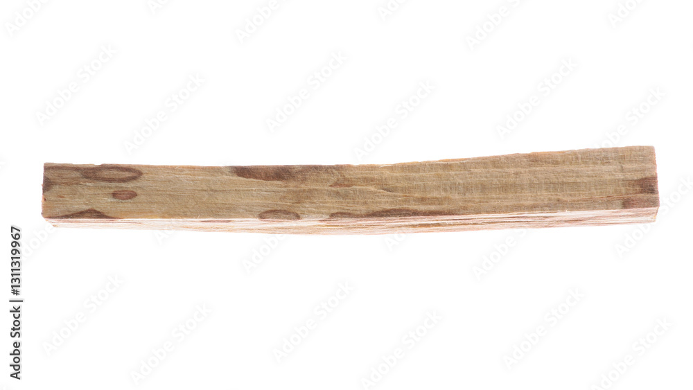One palo santo stick on white background One palo santo stick on white background