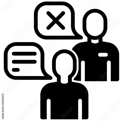 disagree vector glyph icon