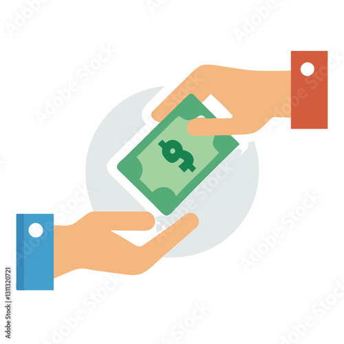 Digital money transfer between hands