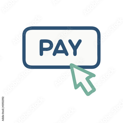 Cursor clicking pay button