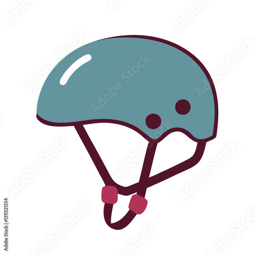 Dark gray bicycle helmet with straps icon