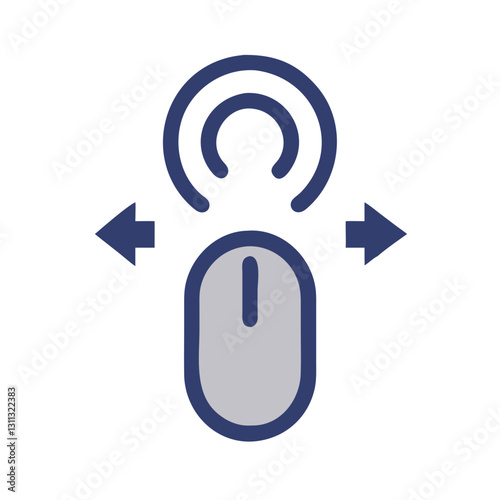 Computer mouse with navigation arrows icon