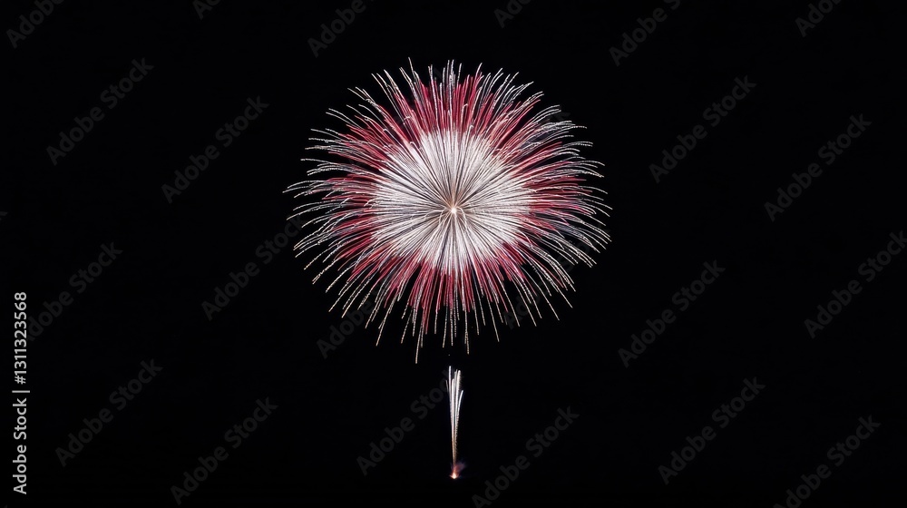 A Fourth of July fireworks display lighting up the night sky A Fourth of July fireworks display lighting up the night sky