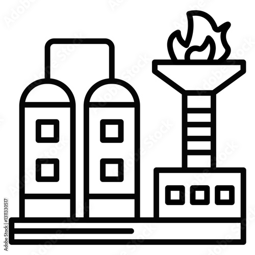 Oil Refinery Icon