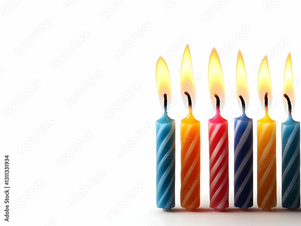 Colorful birthday candles with flames, creating a festive atmosphere. Perfect for celebration themes, parties, and joyful gatherings with friends or family. Colorful birthday candles with flames, creating a festive atmosphere. Perfect for celebration themes, parties, and joyful gatherings with friends or family.