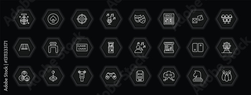 outline icons set - concept. vector icons included , and